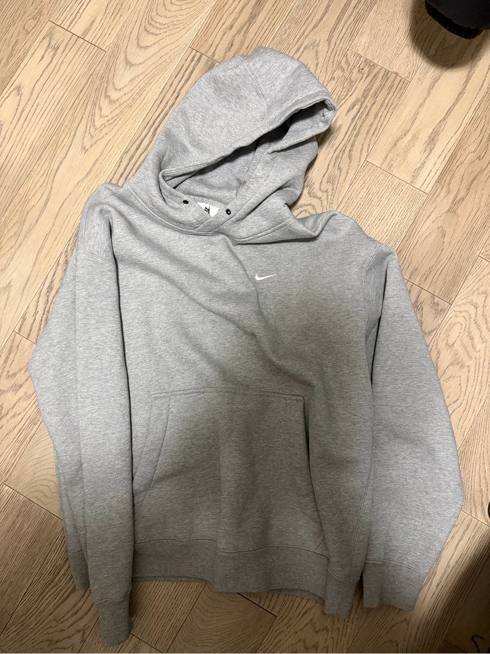 Nike Lab Men's Gray Mini Swoosh Pullover Hoodie